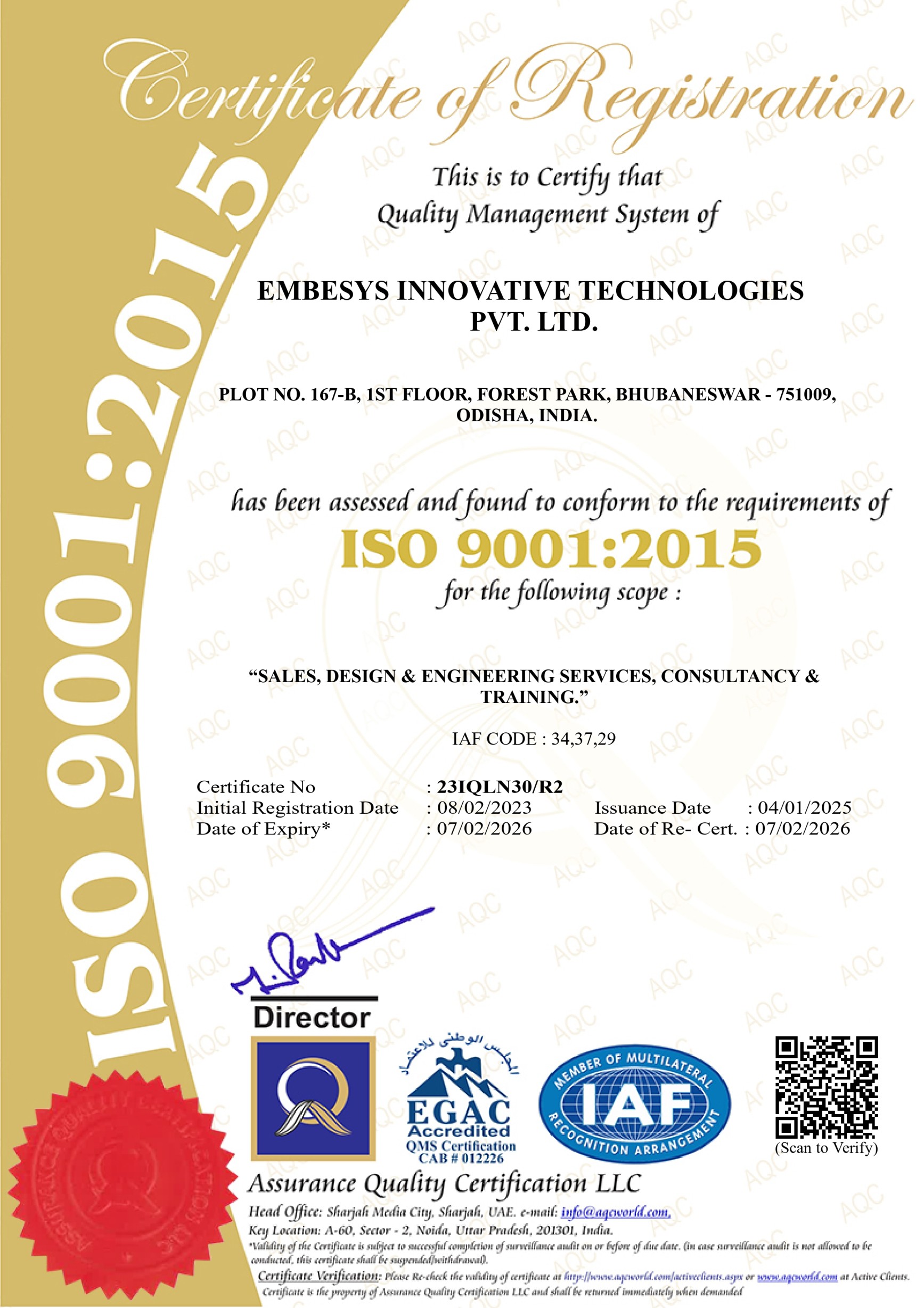 ISO Certificate